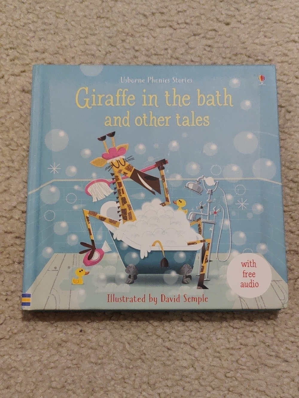 Usborne Phonics Giraffe in the Bath and Other Tales Storybook Hardcover Y2K